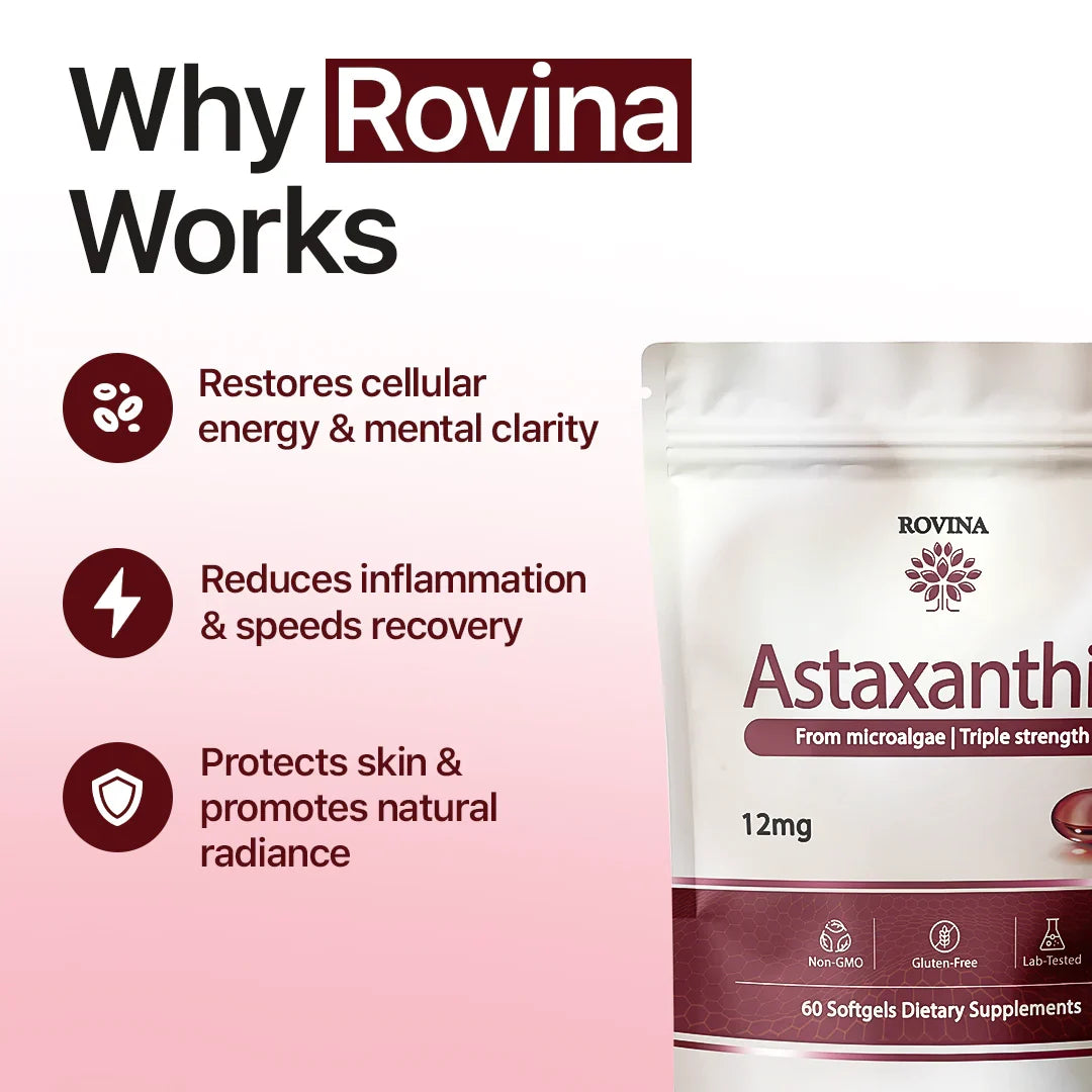 Astaxanthin 12 mg Softgels – Natural Antioxidant Support for Skin, Heart & Energy