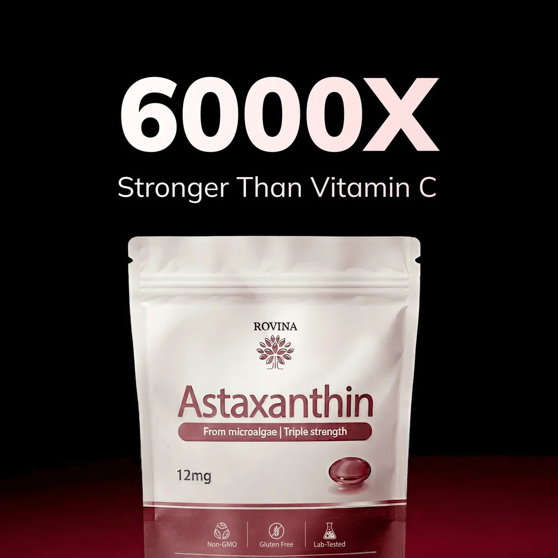 Astaxanthin 12 mg Softgels – Natural Antioxidant Support for Skin, Heart & Energy